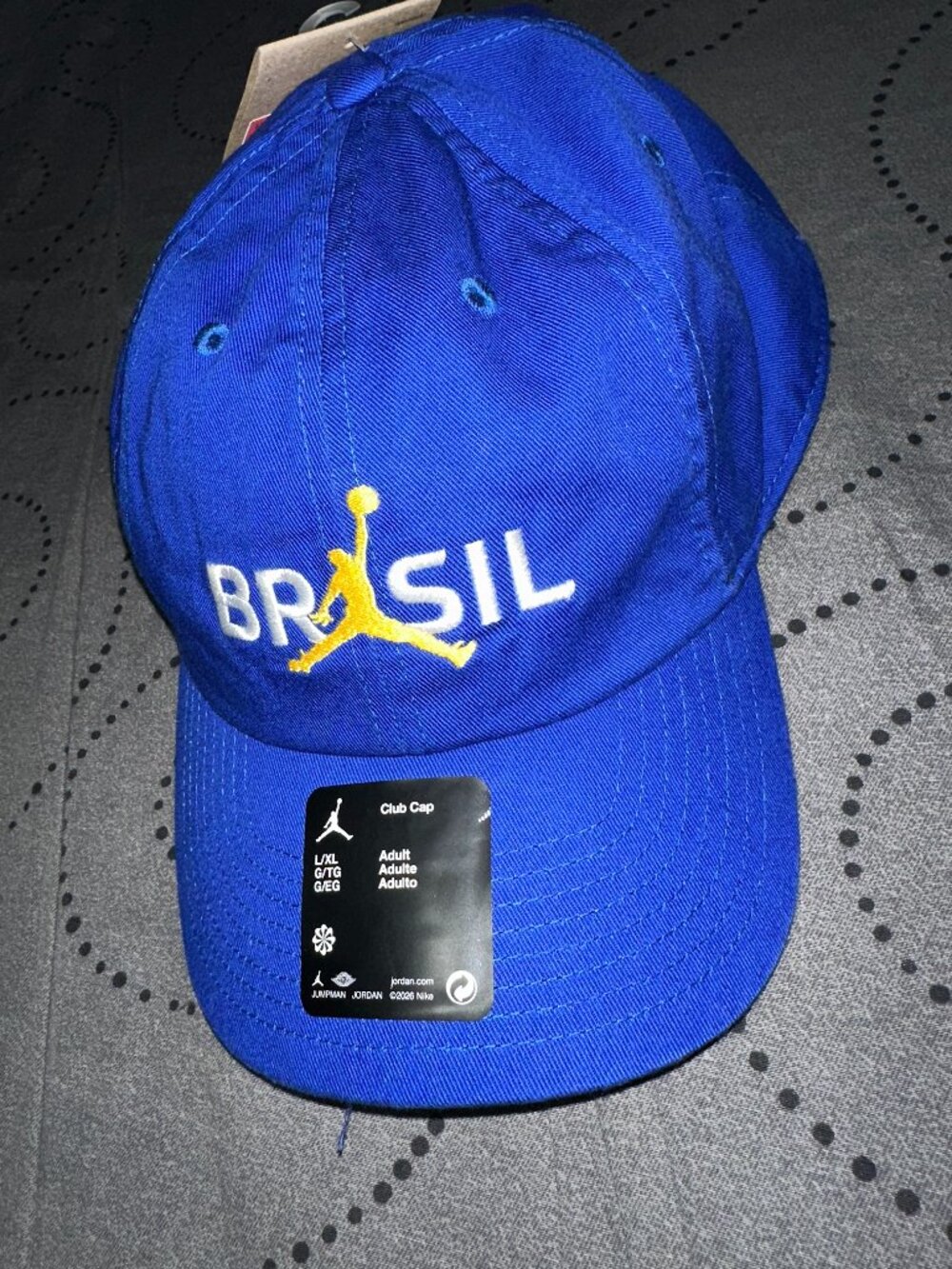NIKE JORDAN BRASIL CLUB COTTON ROYAL BLUE HAT SIZE M/L UNISEX NWT $$$$
